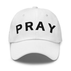 White Black Chino Pray Hat