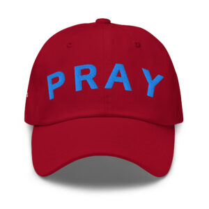 Red Aqua Chino Pray Hat