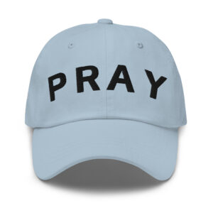 White Blue Black Chino Pray Hat