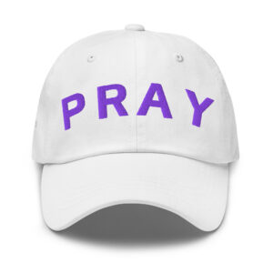 White Purple Pray Hat