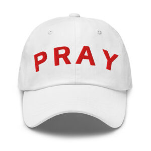 White Red Chino Pray Hat