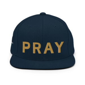 Dark Navy Old Gold Snapback Pray Hat