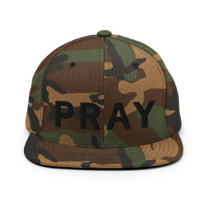 Camo Black Snapback Pray Hat