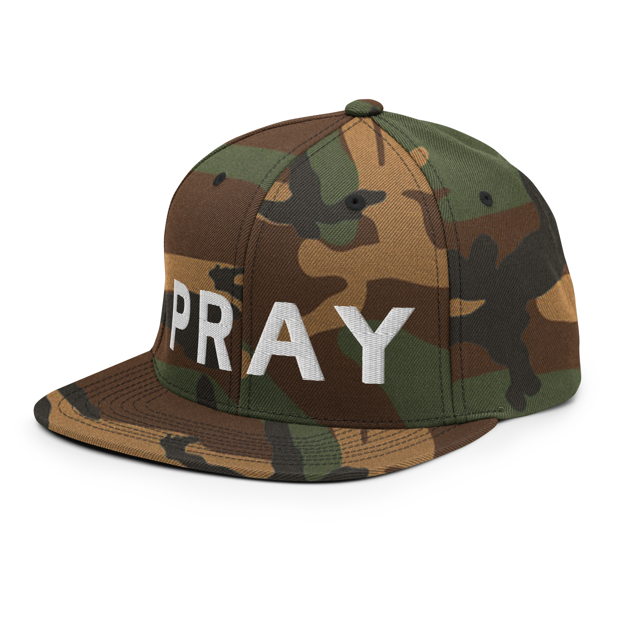 Camo White Snapback Pray Hat - Image 3