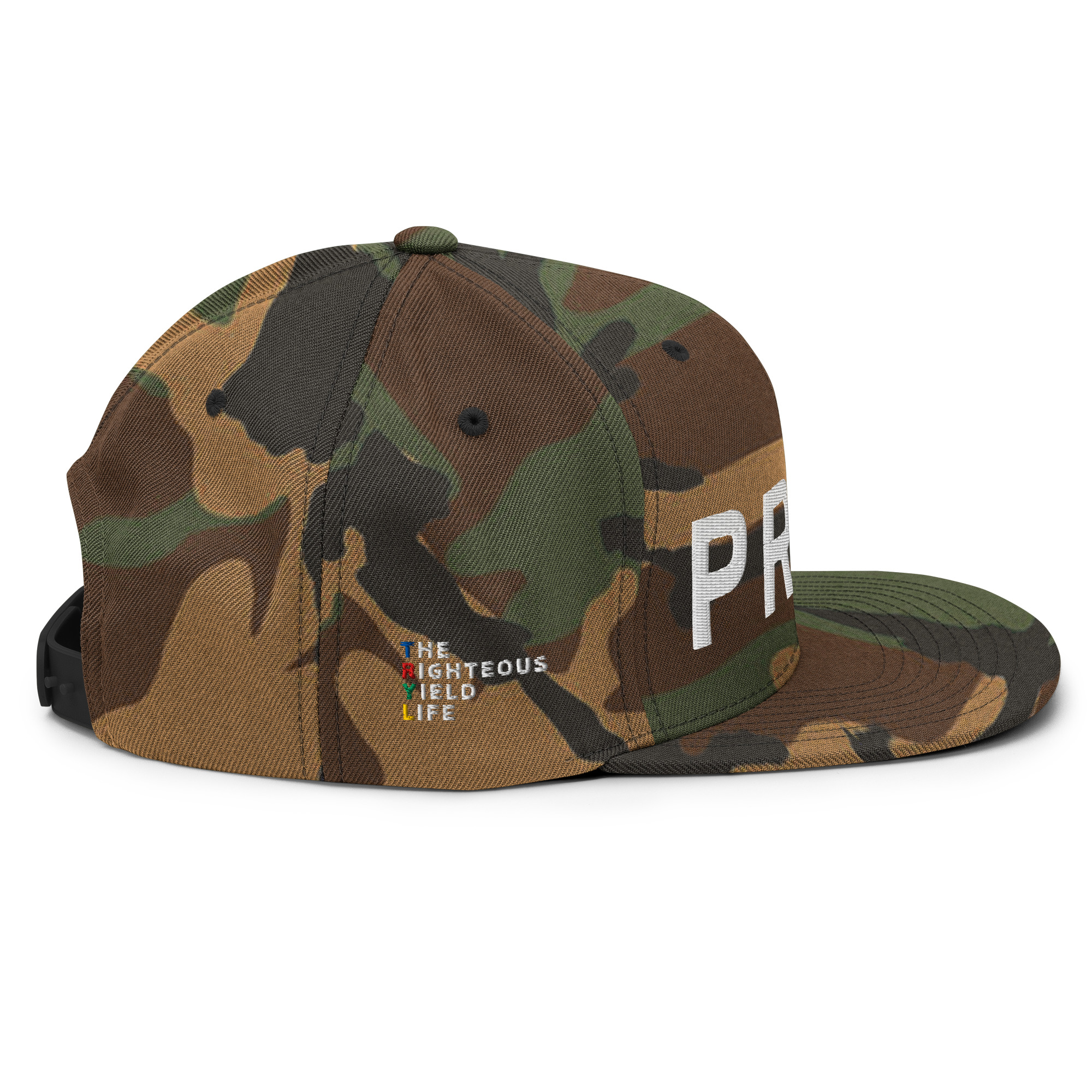 Camo White Snapback Pray Hat - Image 6