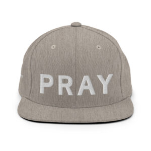 Heather Grey Snapback Pray Hat