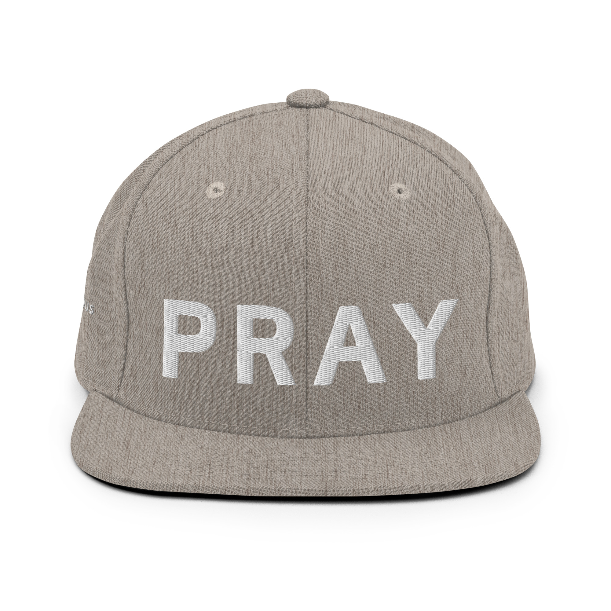 Heather Grey Snapback Pray Hat