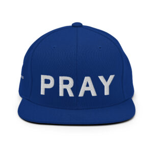 Royal Blue Snapback Pray Hat