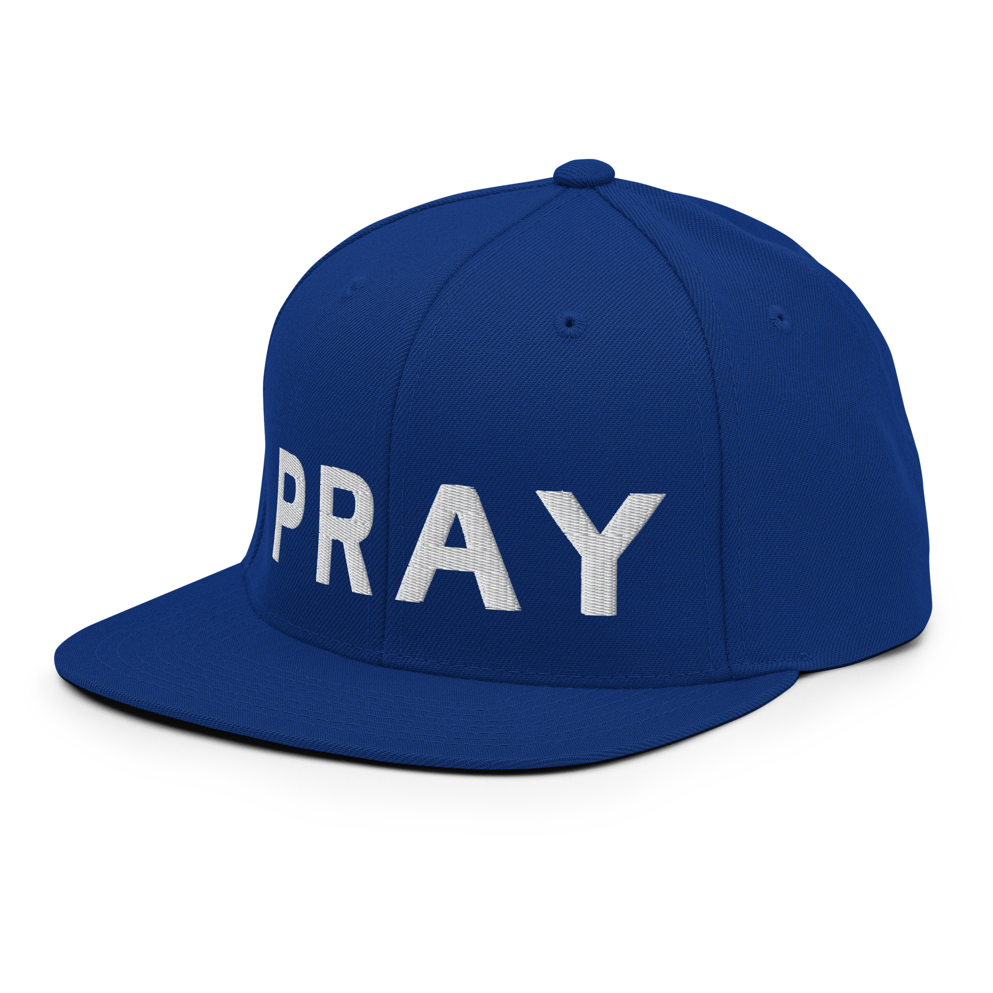 Royal Blue Snapback Pray Hat - Image 3