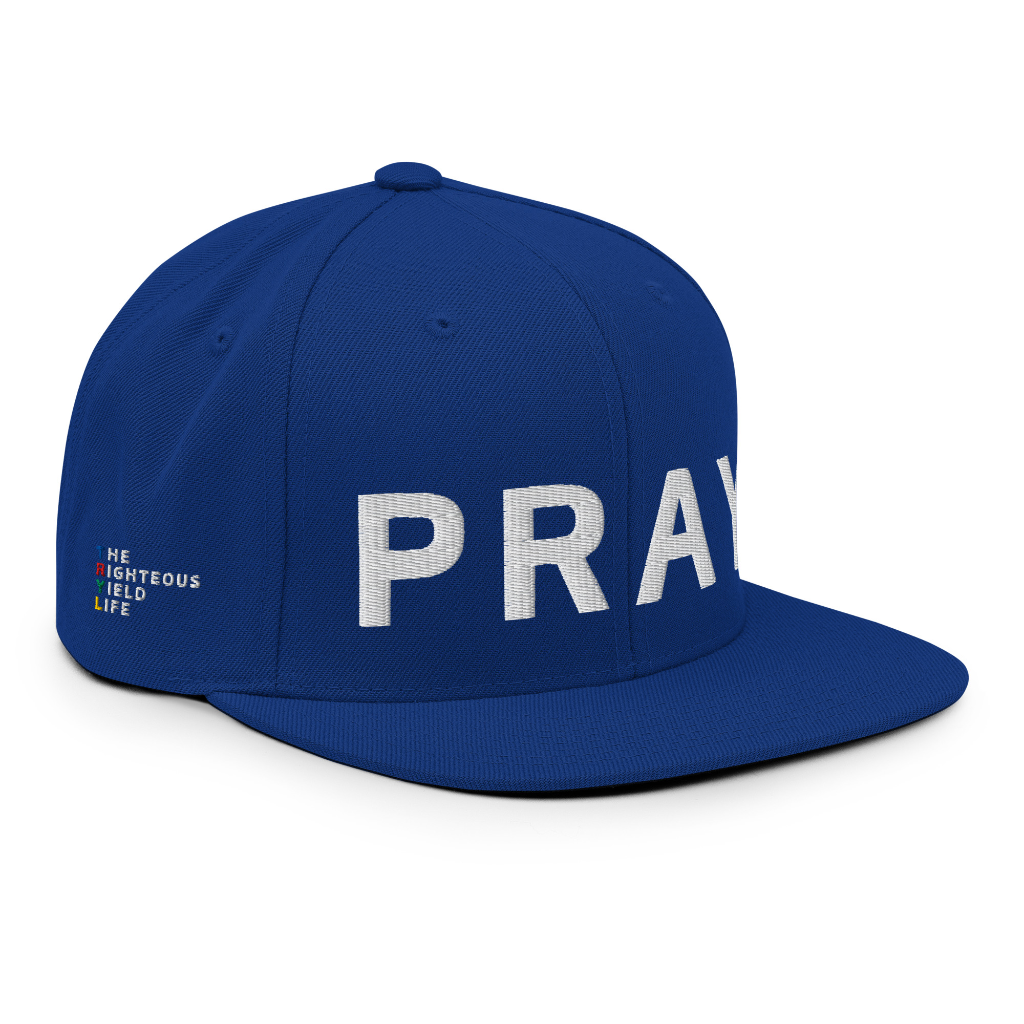 Royal Blue Snapback Pray Hat - Image 5