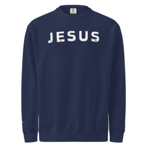 Navy Faith In Jesus Vintage Sweatshirt