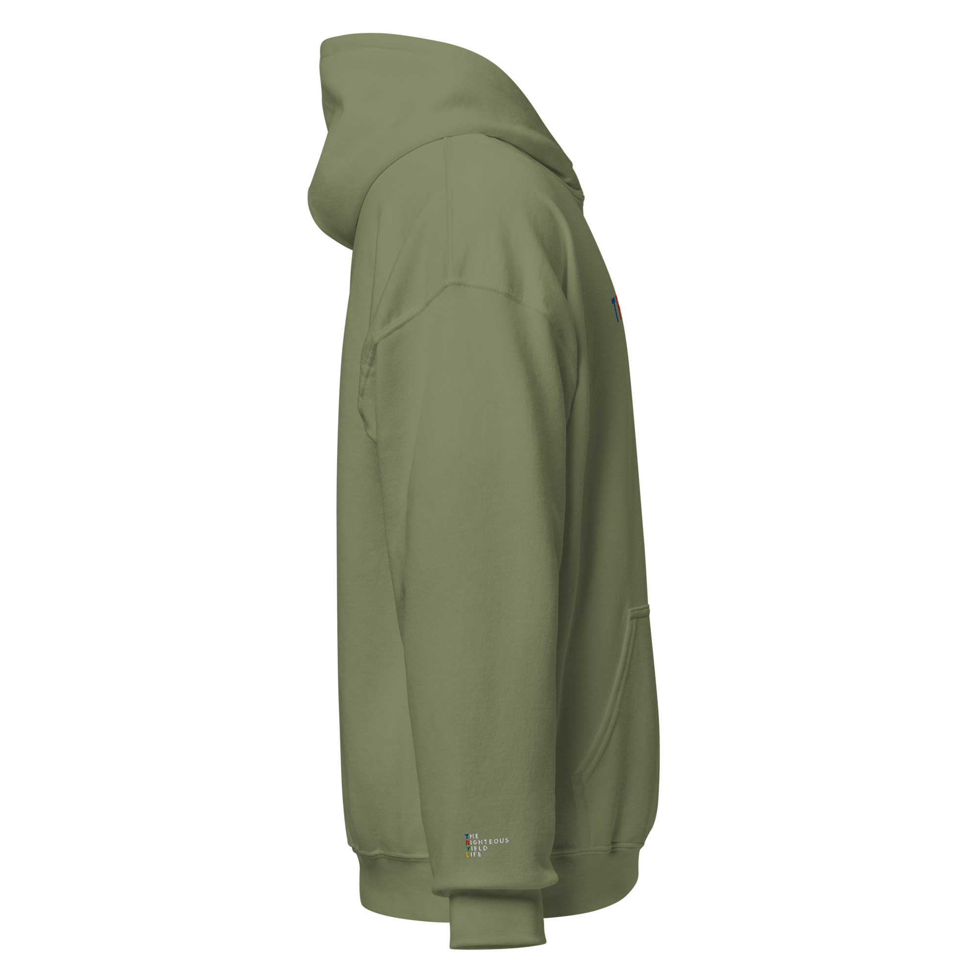 Military Green EMB TRYL Hoodie - Image 3