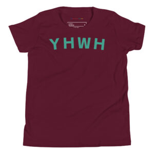 YHWH Maroon Youth Short Sleeve T-Shirt