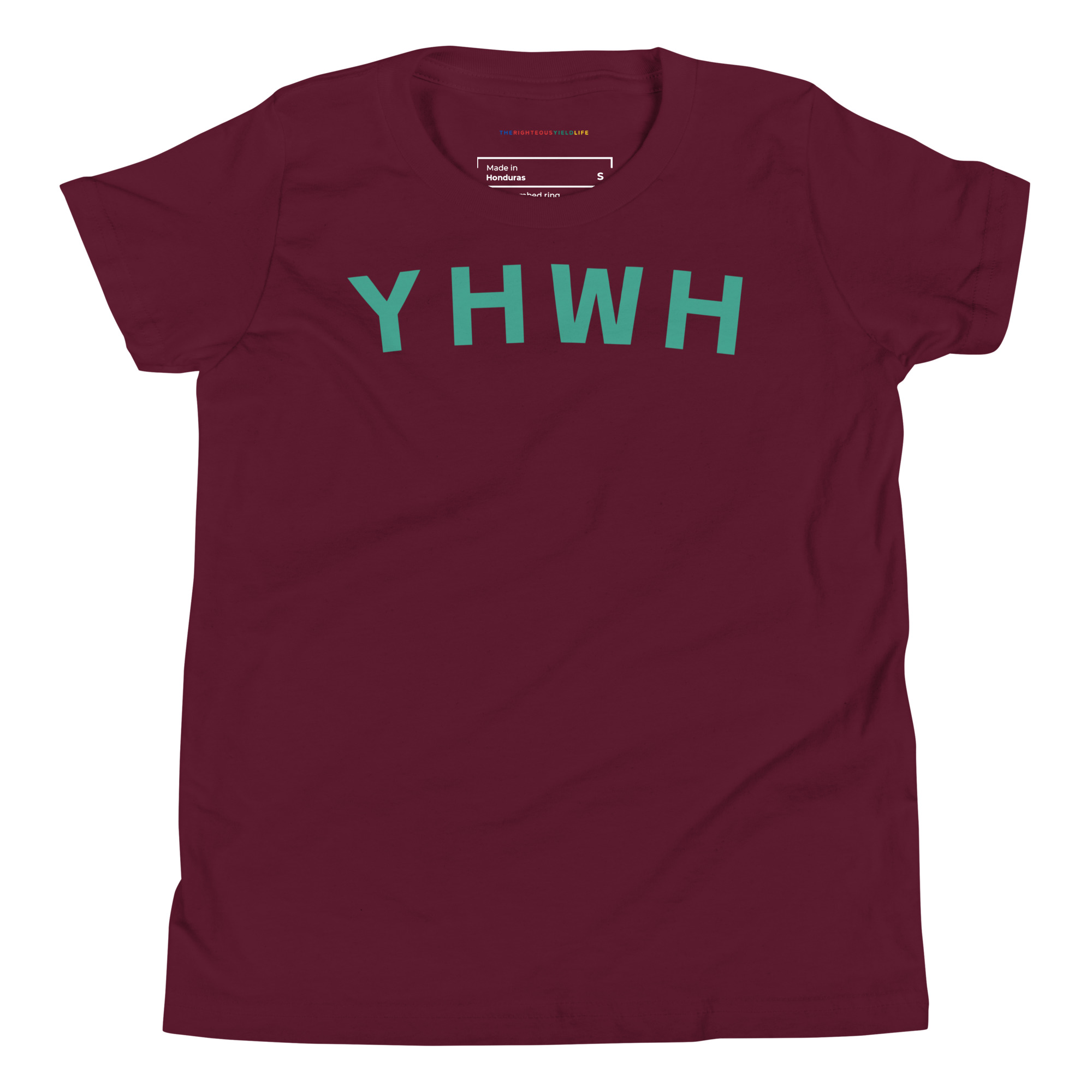 YHWH Maroon Youth Short Sleeve T-Shirt