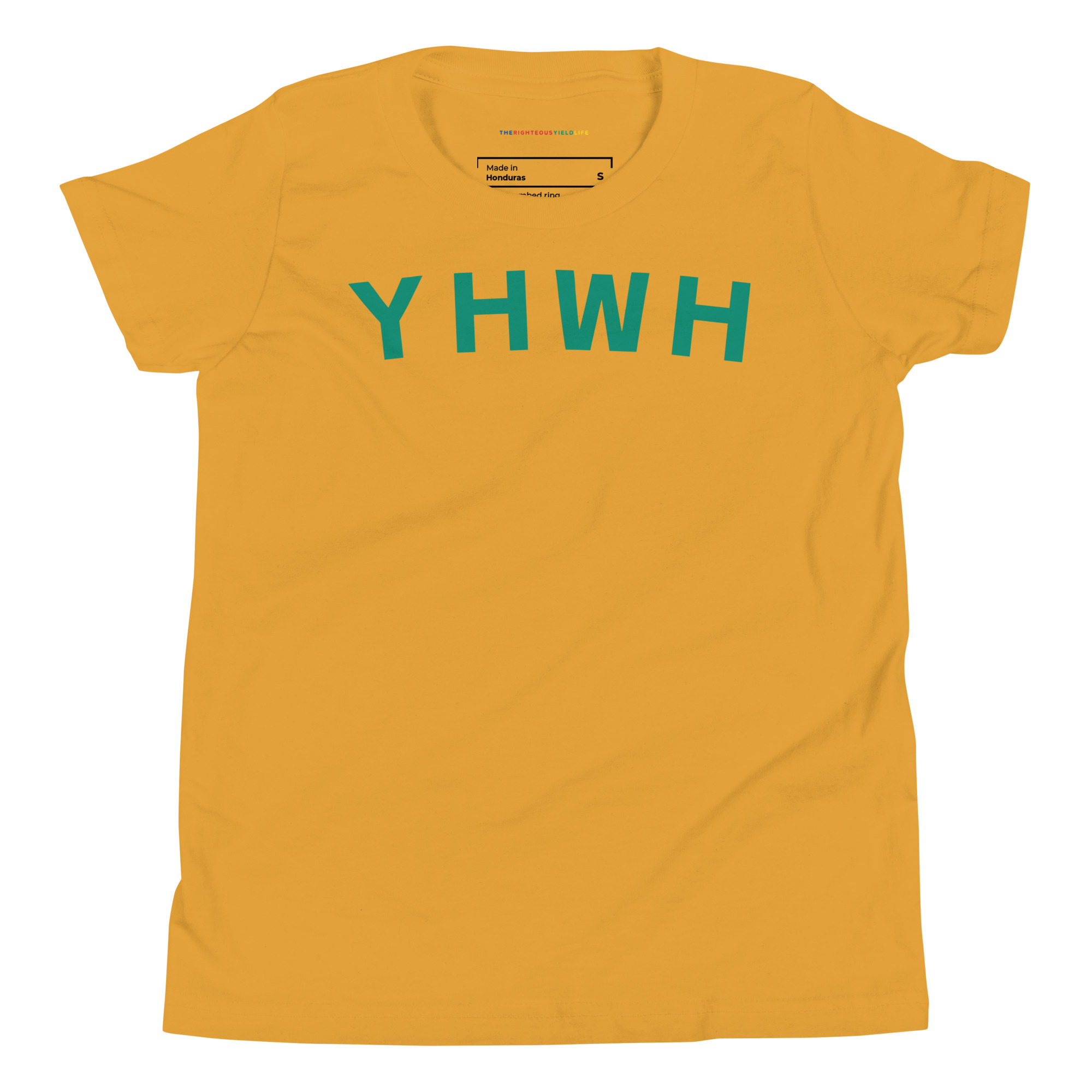 YHWH Mustard Youth Short Sleeve T-Shirt