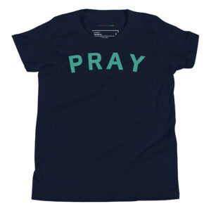 Navy Pray Youth Short Sleeve T-Shirt