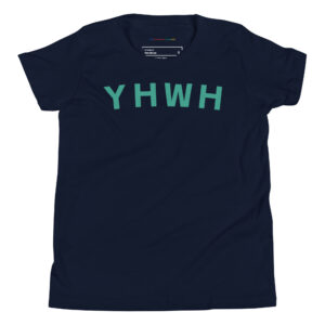 YHWH Navy Youth Short Sleeve T-Shirt