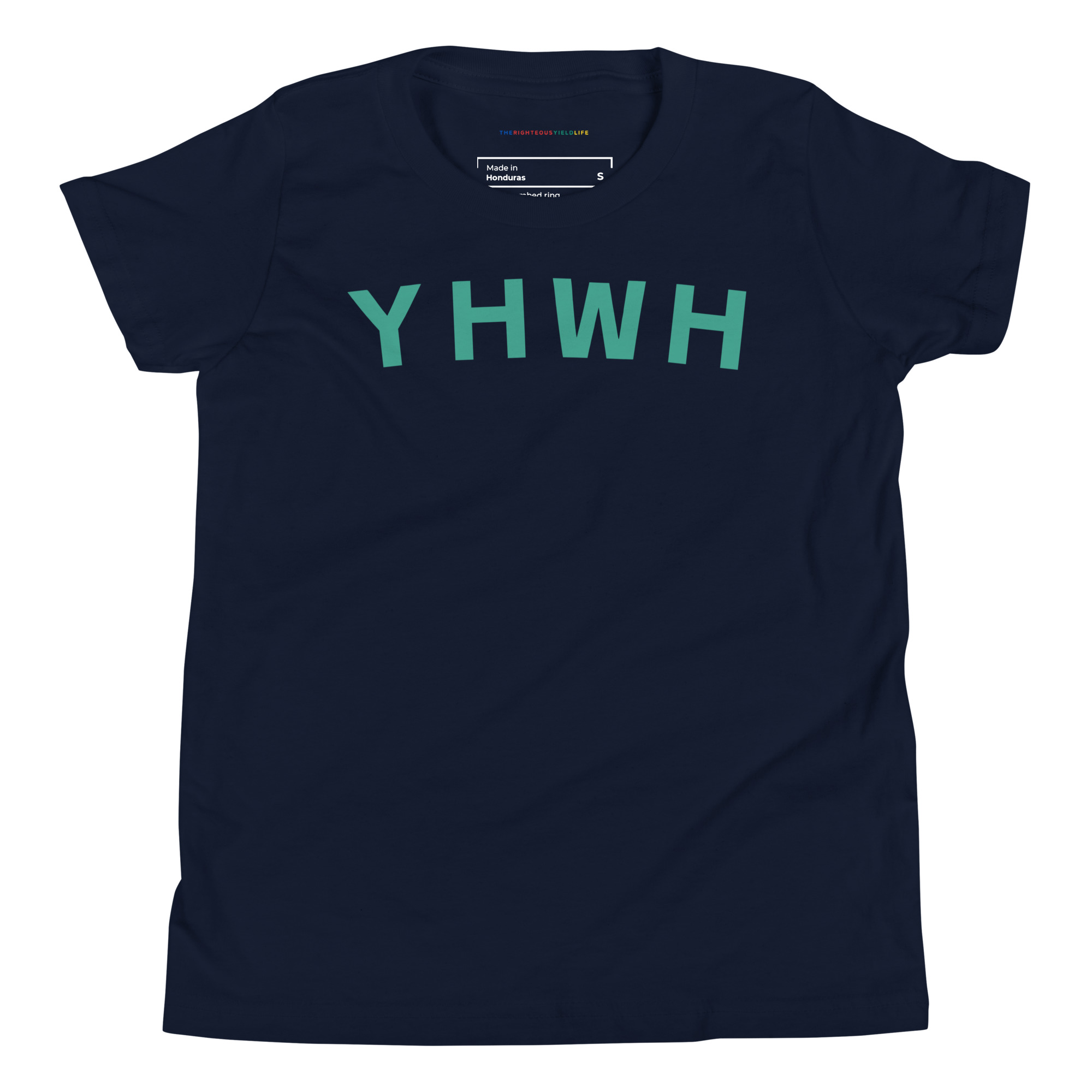 YHWH Navy Youth Short Sleeve T-Shirt