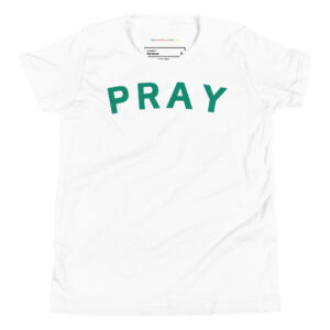 White Pray Youth Short Sleeve T-Shirt