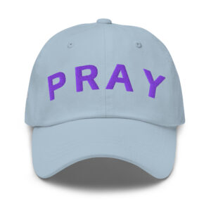 Purple Font Chino Pray Hat